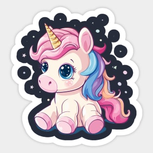 plushie unicorn Sticker